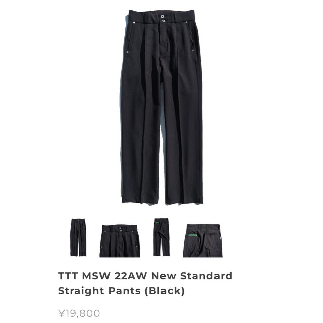 TTT_MSW - TTT MSW 22AW New Standard Straight Pantsの通販 by kymmt
