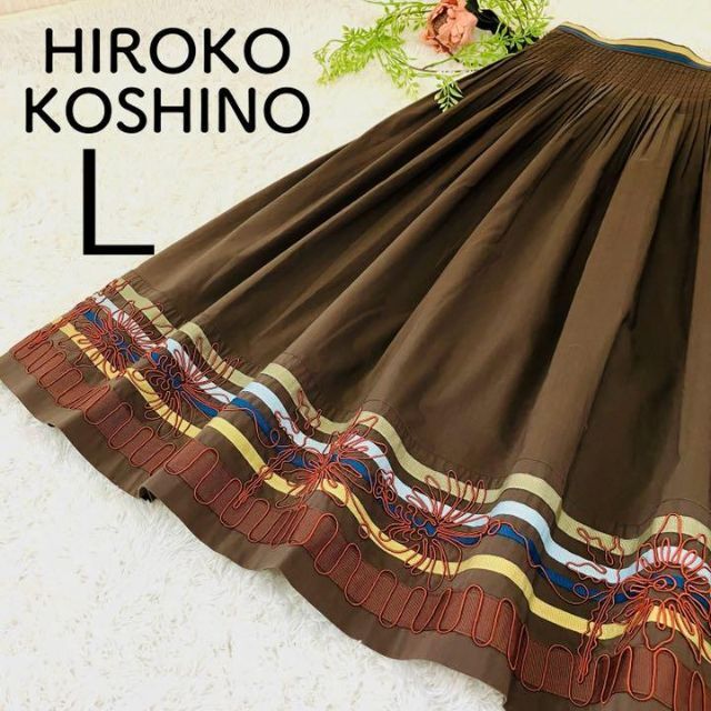 HIROKO KOSHINO - 【美品！】HIROKO KOSHINO ヒロココシノ刺繍プリーツ