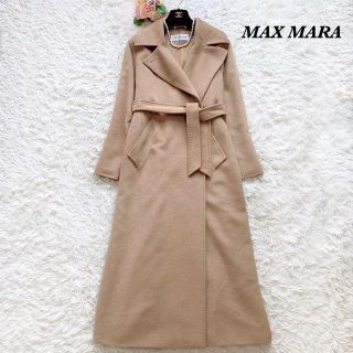 マックスマーラ(Max Mara)の【最高級白タグ】MAXMARA　キャメル100％　ベルテッドコート　ロング　40(ロングコート)