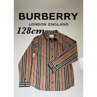 バーバリー(BURBERRY)のBURBERRYバーバリー　白タグ　アイコンストライプ キッズシャツ 128cm(Tシャツ/カットソー)