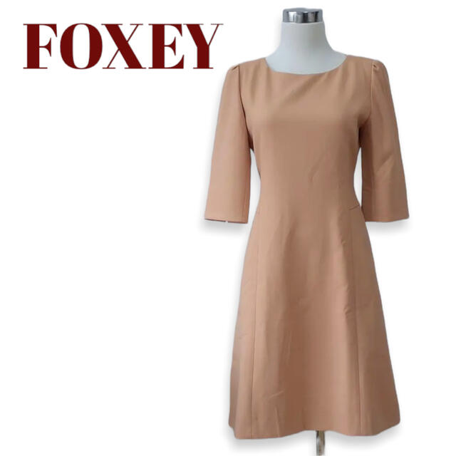値頃 FOXEY - フォクシーウール混ワンピース、サイズ38、M、9号 購入可能商品 FOXEY フォクシー ワンピース ひざ丈ワンピース