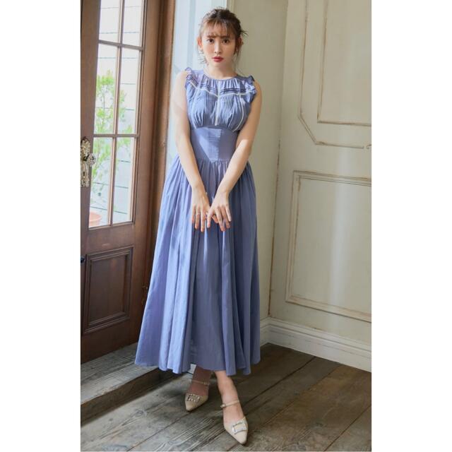 herlipto Back Lace-Up Cotton Long Dress 1