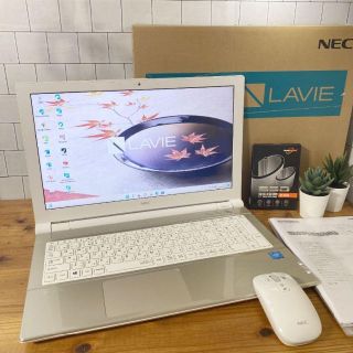 エヌイーシー(NEC)の【2017年製】NECシャンパンゴールド☘Win11☘新品SSD240オフィス付(ノートPC)