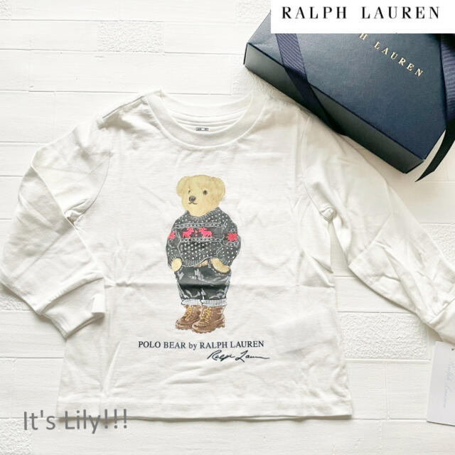 Ralph Lauren(ラルフローレン)の可愛い　ポロベア　ロンt  24m90cm ラルフローレン キッズ/ベビー/マタニティのキッズ服男の子用(90cm~)(Tシャツ/カットソー)の商品写真