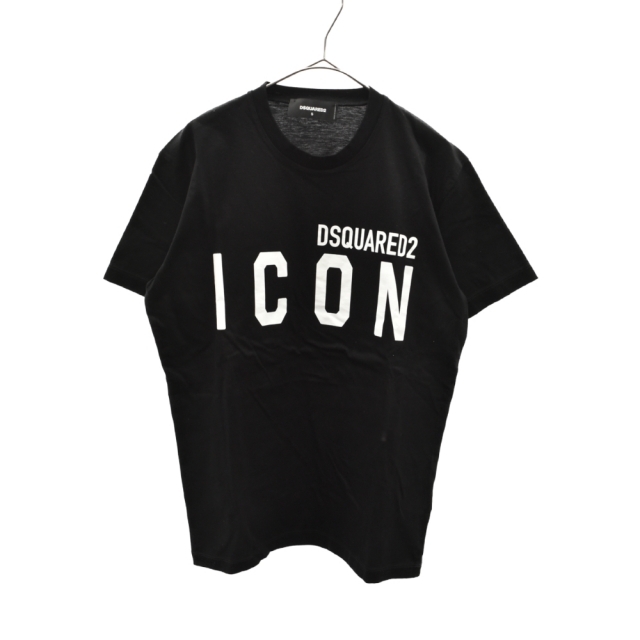 DSQUARED2 ディースクエアード 21SS Icon T-Shirt アイコンTシャツ 半袖クルーネックカットソー ブラック S79GC0003