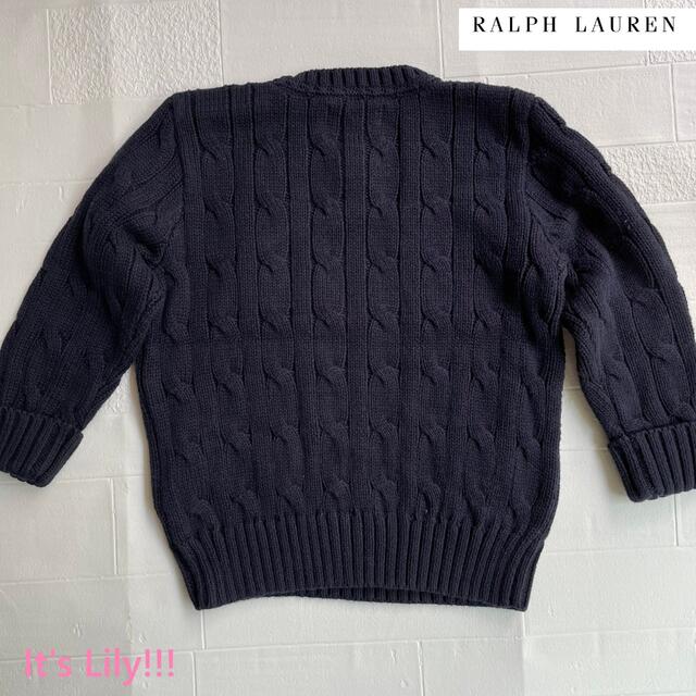 Ralph Lauren(ラルフローレン)の24m90cm  ラルフローレン  ccセーター　紺　赤ポニー キッズ/ベビー/マタニティのキッズ服男の子用(90cm~)(Tシャツ/カットソー)の商品写真