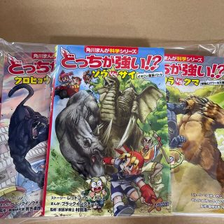 カドカワショテン(角川書店)のみずパパママさん専用「どっちが強い！？クロヒョウ＋ゾウ＋ゴリラ３冊セット(絵本/児童書)