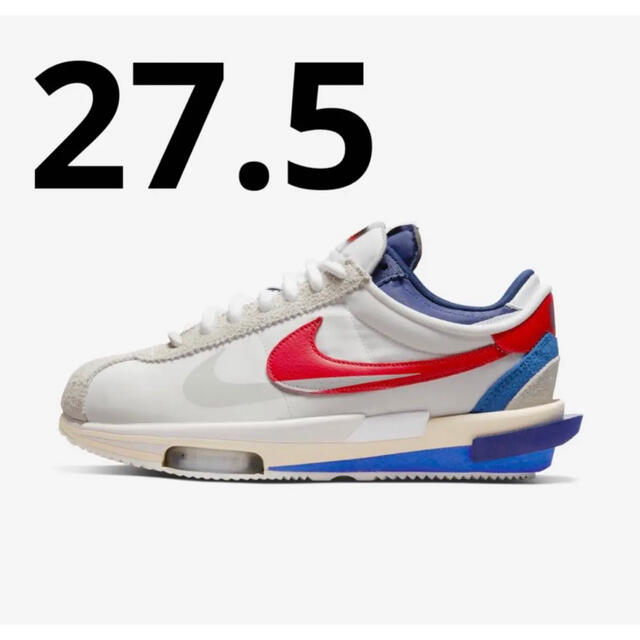 sacai cortez White and University Red"