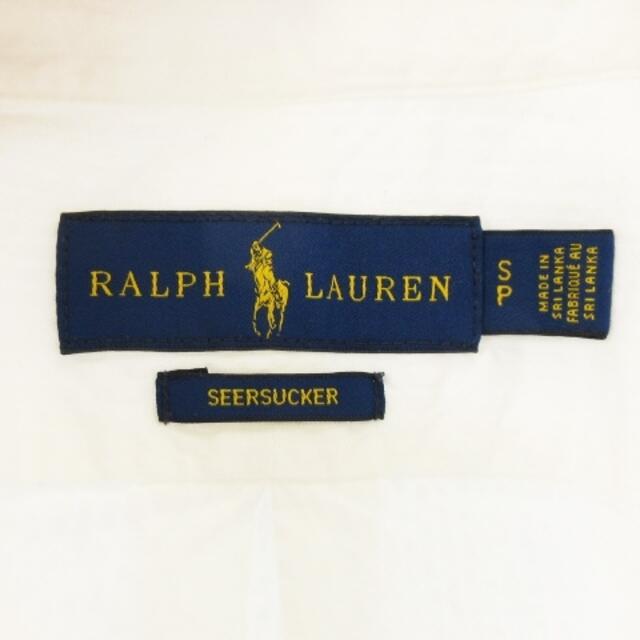 Ralph Lauren(ラルフローレン)のラルフローレン シャツ 半袖 ボタンダウン シアサッカー ストライプ 白 S エンタメ/ホビーのコスプレ(その他)の商品写真