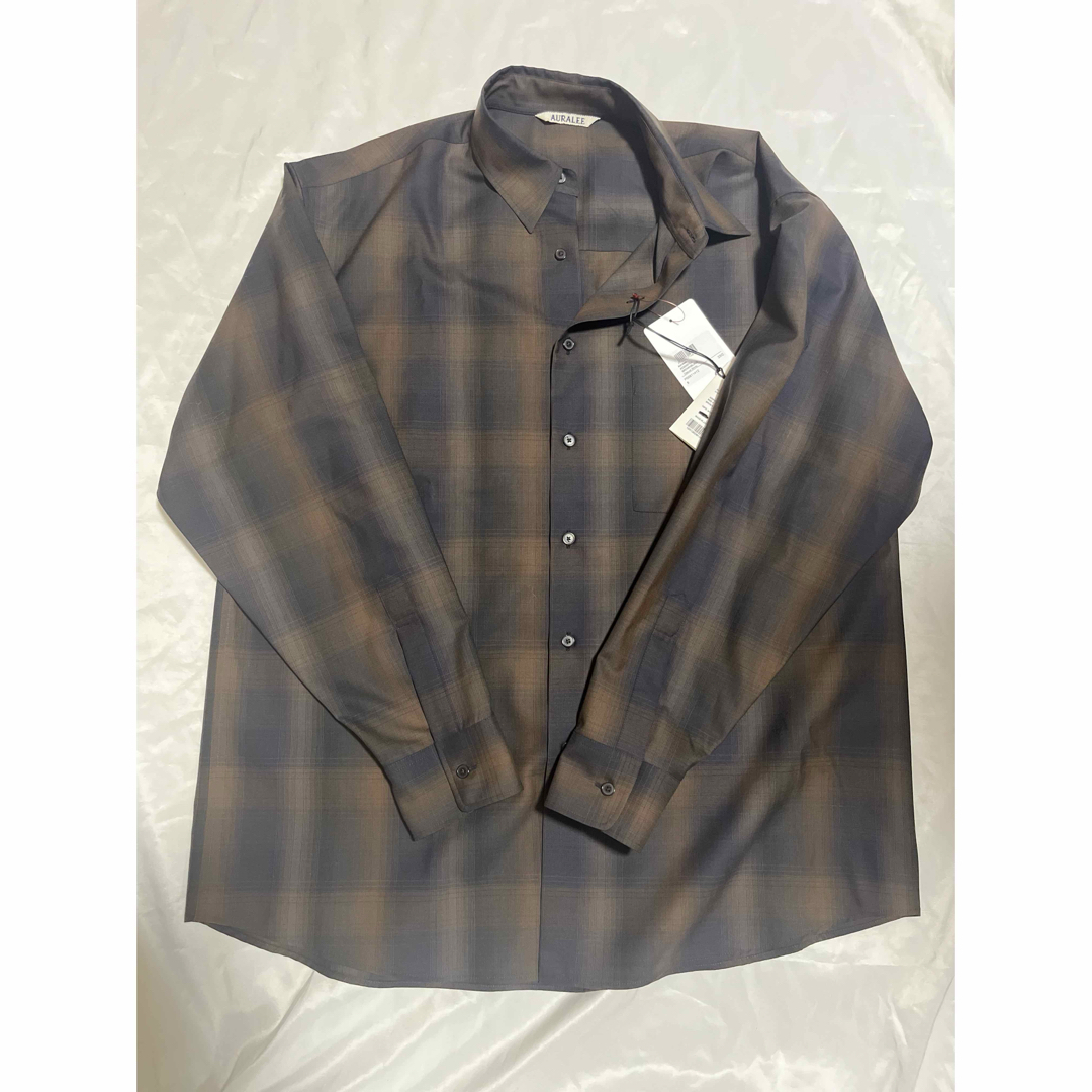 AURALEE - 新品タグ付き AURALEE /オーラリー WOOL CHECK SHIRT AURALEE - 新品タグ付き AURALEE /オーラリー WOOL CHECK SHIRT