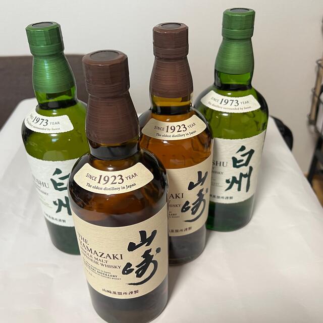 サントリー(サントリー)の山崎NV＋白州NV 4本セット 食品/飲料/酒の酒(ウイスキー)の商品写真