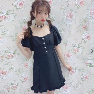 スワンキス(Swankiss)の☆新品！☆スワンキス☆シェルフィッシュワンピース☆ブラック☆(ミニワンピース)