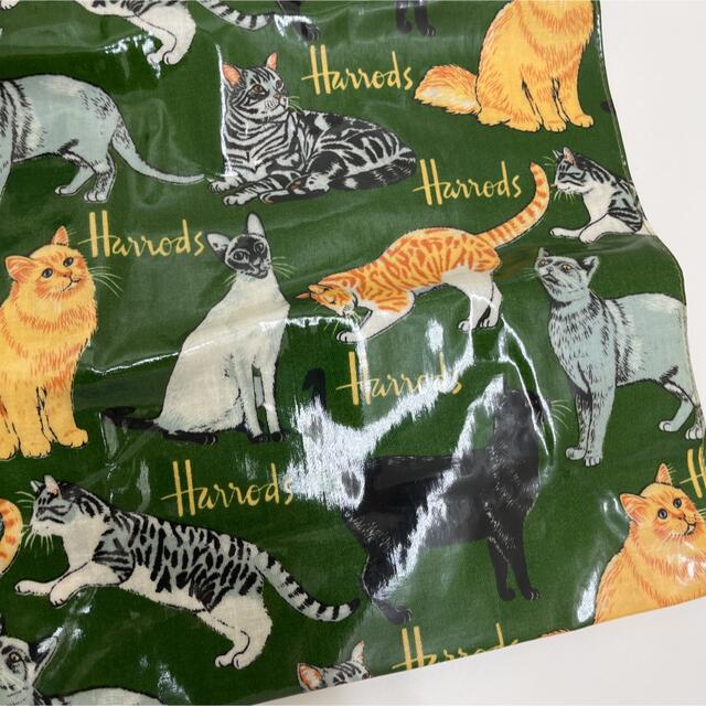 Harrods(ハロッズ)のヴィンテージ　レア　ハロッズ　トートバッグ　中　猫　ねこ　ネコ　キャット レディースのバッグ(トートバッグ)の商品写真