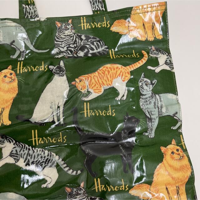 Harrods(ハロッズ)のヴィンテージ　レア　ハロッズ　トートバッグ　中　猫　ねこ　ネコ　キャット レディースのバッグ(トートバッグ)の商品写真