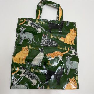 ハロッズ(Harrods)のヴィンテージ　レア　ハロッズ　トートバッグ　中　猫　ねこ　ネコ　キャット(トートバッグ)