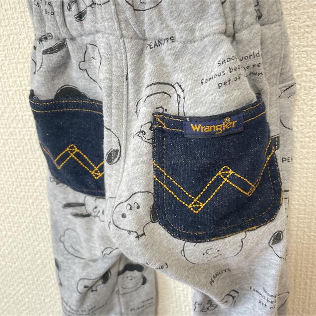 SNOOPY(スヌーピー)のSNOOPY スヌーピー　グレー　Wrangler ラングラー　ズボン　80cm キッズ/ベビー/マタニティのベビー服(~85cm)(パンツ)の商品写真