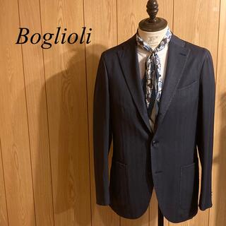 BOGLIOLI - ボリオリ ヘリンボーン ツイード 2B テーラードジャケット 