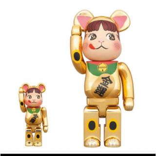 メディコムトイ(MEDICOM TOY)のBE＠RBRICK 招き猫 ペコちゃん 金運 金メッキ 100% & 400%(その他)