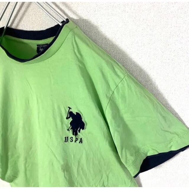 1点物古着デザイン半袖Tシャツ刺繍ボロ黄緑派手ストリートふるだんふるじょ メンズのトップス(Tシャツ/カットソー(半袖/袖なし))の商品写真