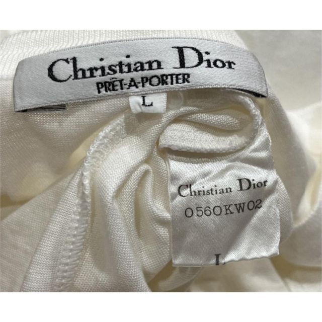 Christian Dior(クリスチャンディオール)のクリスチャン ディオール Christian Dior Tシャツ ホワイト L レディースのトップス(Tシャツ(半袖/袖なし))の商品写真