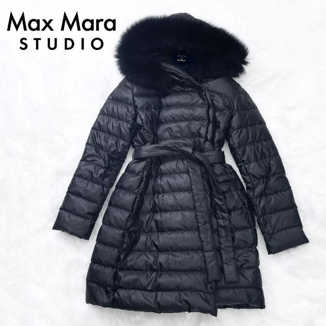 ★美品★Max Mara STUDIO ダウンコート フォックスファー 38 M