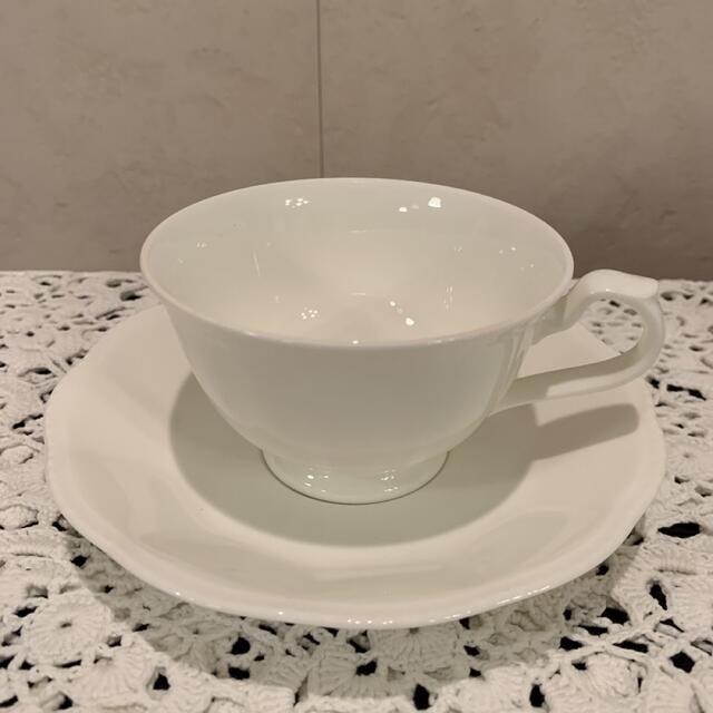 Noritake(ノリタケ)のノリタケ　ボーンチャイナ BoneChina ホワイト カップ＆ソーサー　6客 インテリア/住まい/日用品のキッチン/食器(食器)の商品写真