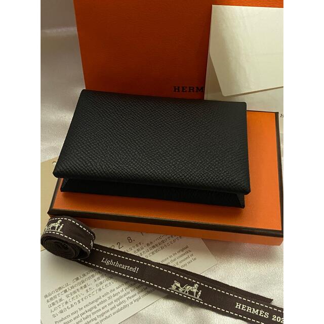 【新品】Hermes エルメス  カルヴィ　カードケース　名刺入れ　黒