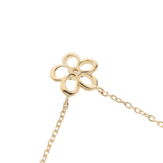 5つの花びらをデザインしたダイヤモンドネックレス 40cm K10YG 5つの花びらをデザインしたダイヤモンドネックレス 40cm K10YG
