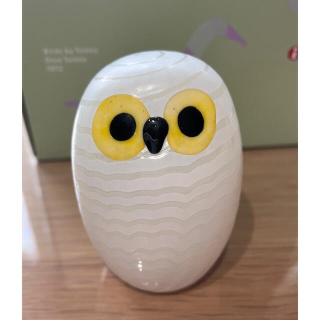 イッタラ OivaToikka  Northern Owl White エンタメ/ホビーの美術品/アンティーク(ガラス)の商品写真