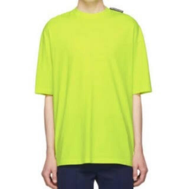 BALENCIAGA - バレンシアガ Tシャツ ネオンイエロー オーバー BALENCIAGA - バレンシアガ Tシャツ ネオンイエロー オーバー