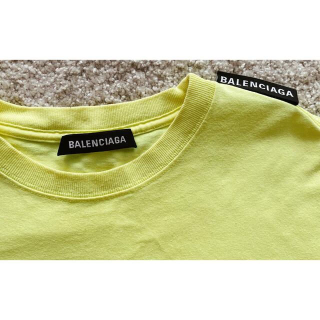 BALENCIAGA - バレンシアガ Tシャツ ネオンイエロー オーバー BALENCIAGA - バレンシアガ Tシャツ ネオンイエロー オーバー