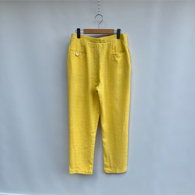 60s US古着 スラックスパンツ カラーパンツ 黄色 vintage  レディースのパンツ(カジュアルパンツ)の商品写真