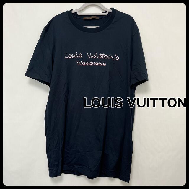LOUIS VUITTON ルイヴィトン 半袖Tシャツ ネイビー LOUIS VUITTON ルイヴィトン 半袖Tシャツ ネイビー