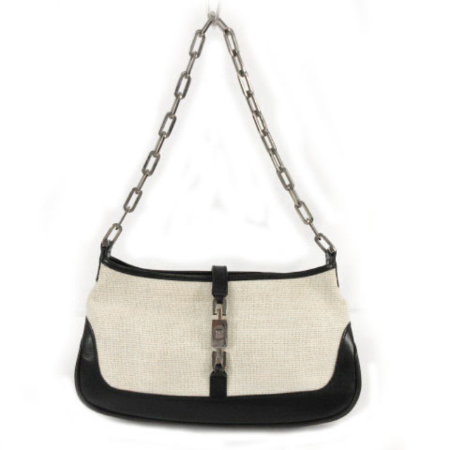 Gucci - GUCCI ハンドバッグ ジャッキー 001 4032 002058 オフ白 黒の