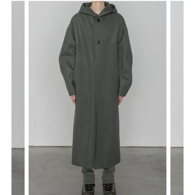 HYKE(ハイク)の新品　HYKE ハイク　MELTON HOODED WORK COAT レディースのジャケット/アウター(ロングコート)の商品写真