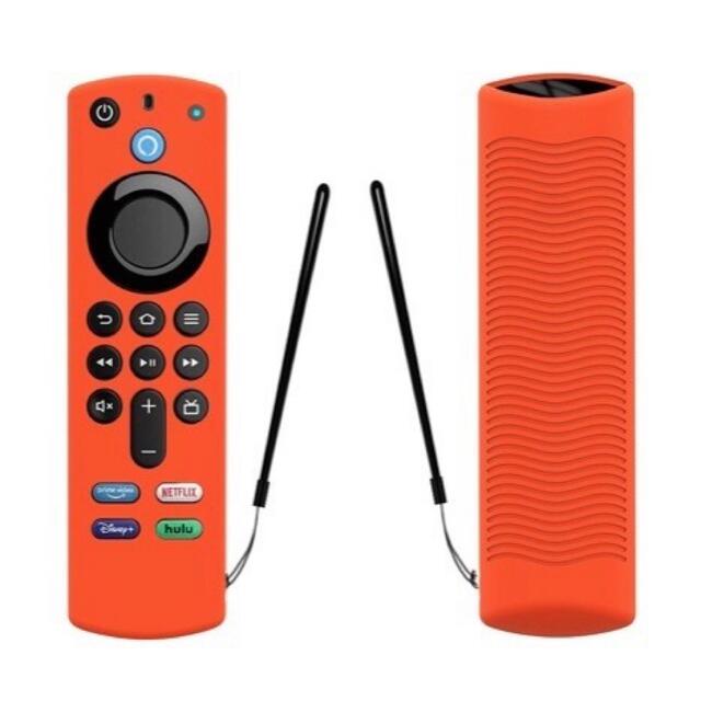 第3世代　Amazon fire tv stick リモコンカバー 【オレンジ】 スマホ/家電/カメラのテレビ/映像機器(その他)の商品写真