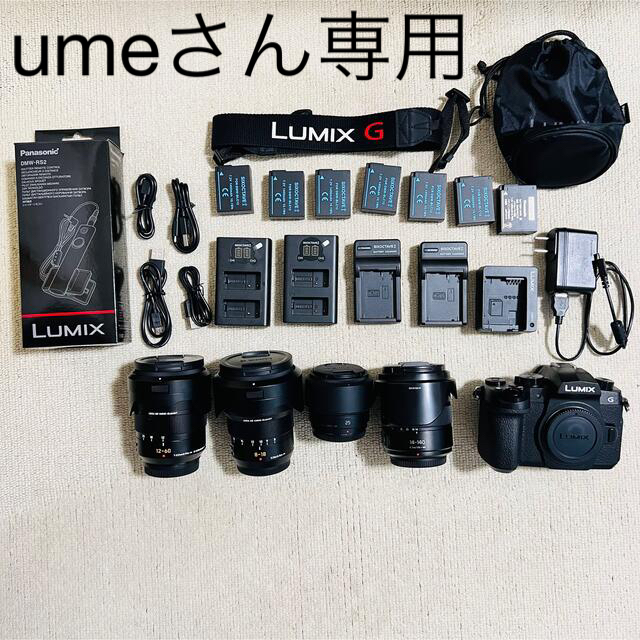 Panasonic DC-G99本体 レンズ4本 バッテリー7個