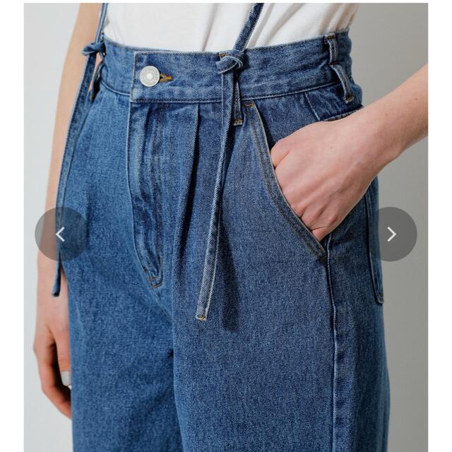 AZUL by moussy(アズールバイマウジー)のタグ付新品！AZULbyMOUSSY  THIN STRING OVERALLS レディースのパンツ(デニム/ジーンズ)の商品写真