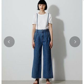 アズールバイマウジー(AZUL by moussy)のタグ付新品！AZULbyMOUSSY  THIN STRING OVERALLS(デニム/ジーンズ)