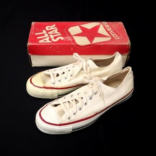 コンバース(CONVERSE)のデッドストック 80s ビンテージ コンバース オールスター スニーカー 赤箱(スニーカー)