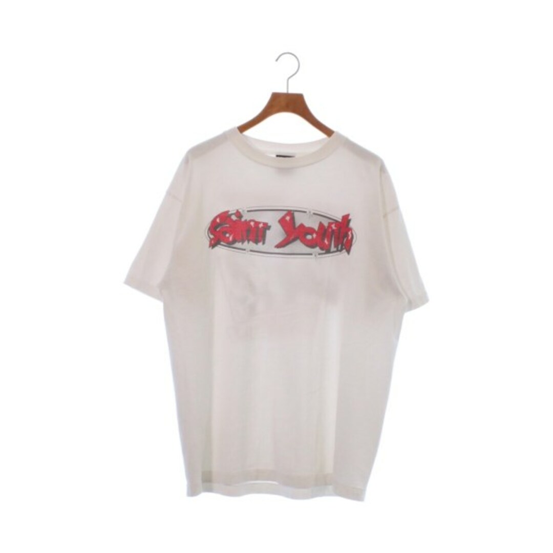 SAINT MICHAEL Tシャツ・カットソー XL オフホワイトプリントロゴ袖丈