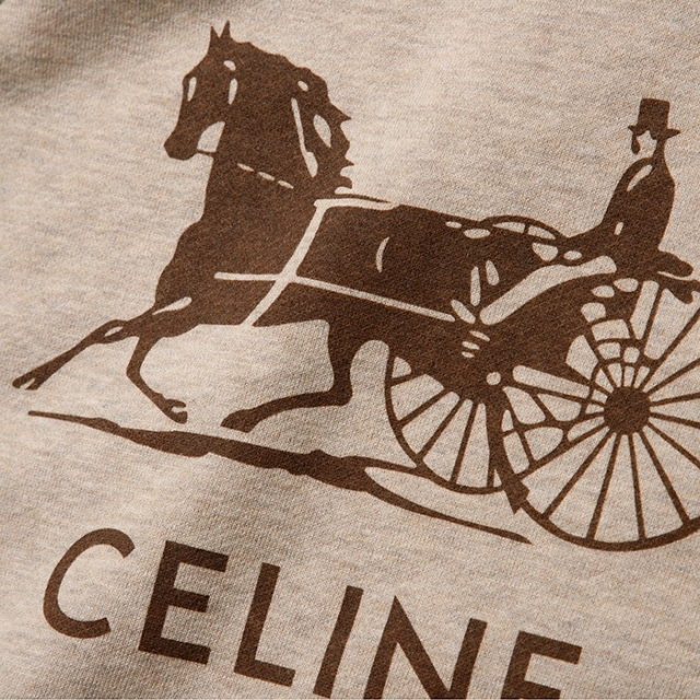 celine(セリーヌ)のCELINE ロゴ フーディ カシミア コットン パーカー サルキー レディースのトップス(パーカー)の商品写真