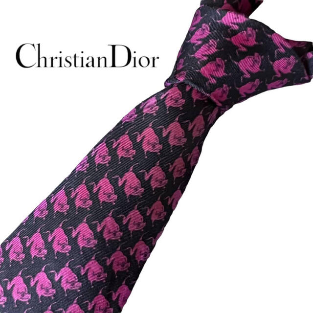 Christian Dior(クリスチャンディオール)の【本日限定値下げ】Christian Dior ネクタイ 総柄 シルク100% メンズのファッション小物(ネクタイ)の商品写真