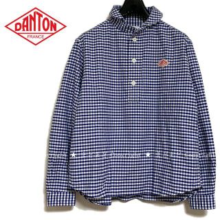 ダントン(DANTON)の美品 DANTON ラウンドカラー 長袖 ギンガムチェック シャツ ブラウス 3(シャツ/ブラウス(長袖/七分))