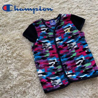 チャンピオン(Champion)の【美品】チャンピオン　フリース　パーカー　アウター　半袖　秋服　アウトドア(ジャケット/上着)