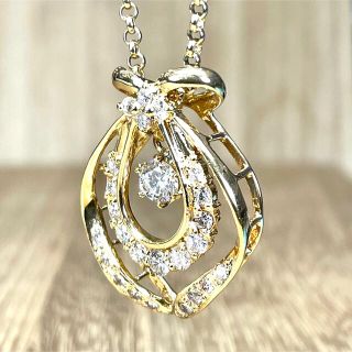 最高の輝き!k18 ダイヤ デザイン ネックレス 9.45g M887 - ネックレス