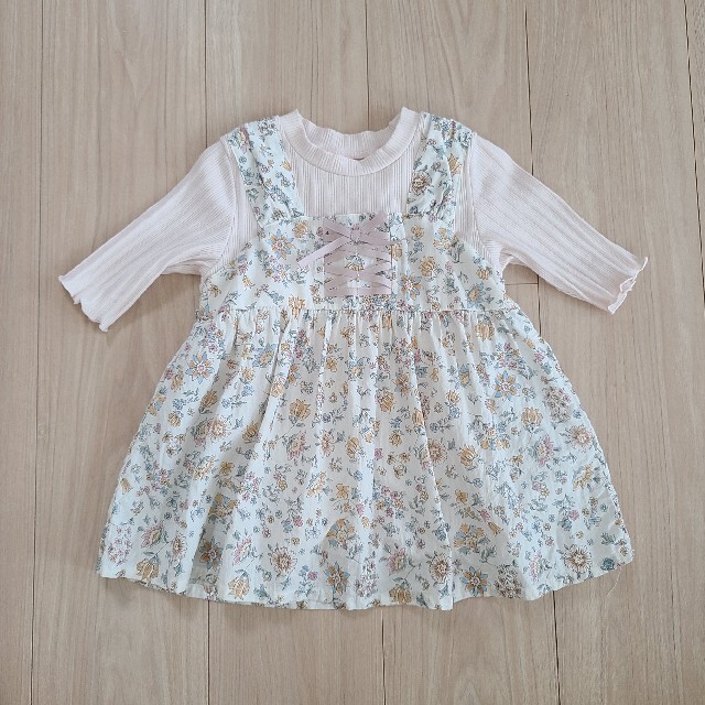 petit main(プティマイン)のプティマイン　花チュニック キッズ/ベビー/マタニティのキッズ服女の子用(90cm~)(Tシャツ/カットソー)の商品写真