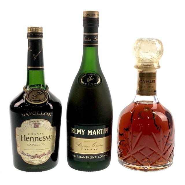 3本 REMY MARTIN CAMUS Hennessy コニャック 700ml