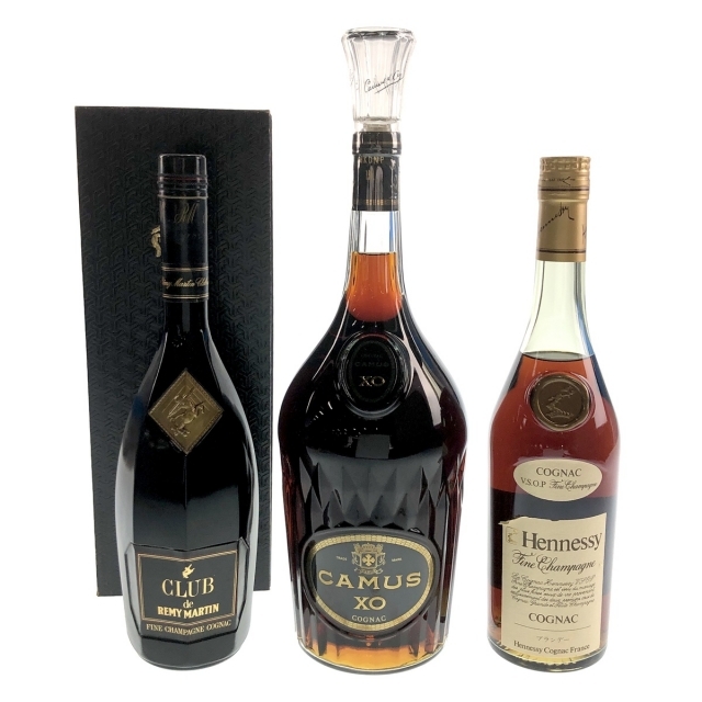 3本 REMY MARTIN CAMUS Hennessy コニャック