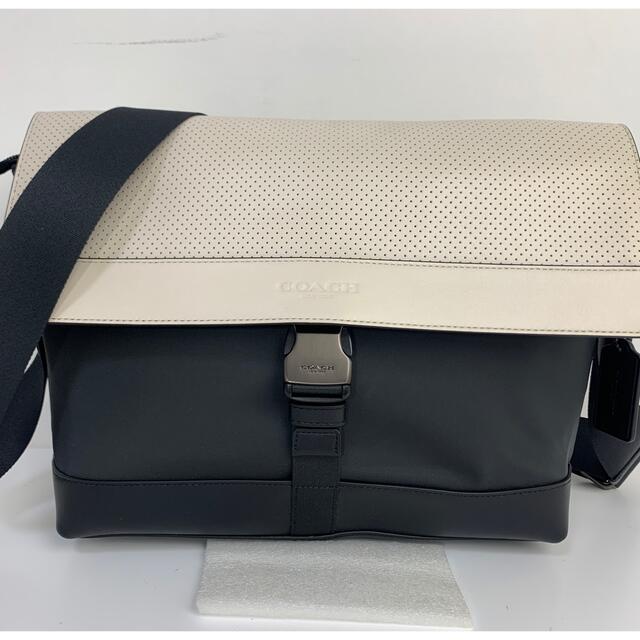 新品同様 コーチ メンズ COACH レザー ショルダーバッグ 通販超安い